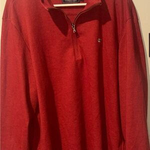 Vineyard Vines Men's Red Zip-Up Sweater